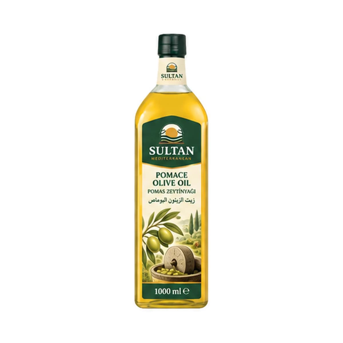 Sultan Pomace Olive Oil 1000 ml x 6 Glass Bottle