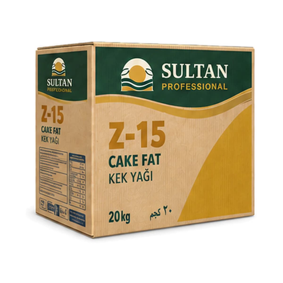 Sultan Z-15 Vegetable Margarine Cake Fat 20 kg x 1 Box