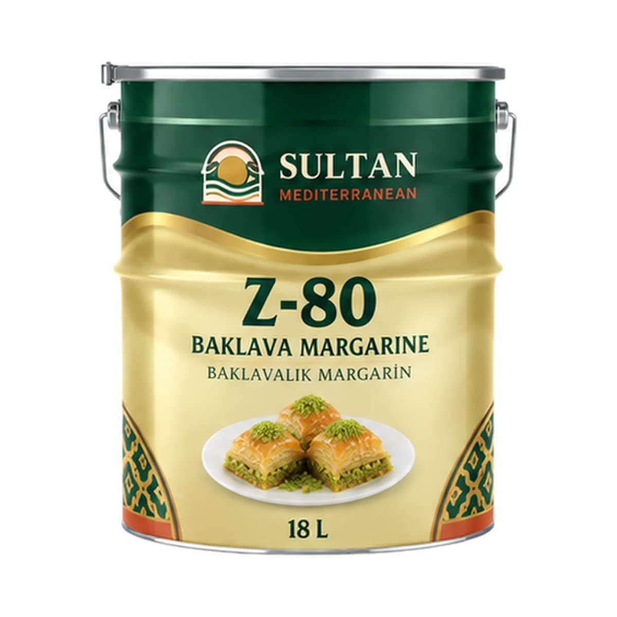 Sultan Z-80 Baklava Margarine 18 L x 1 Tin Bucket
