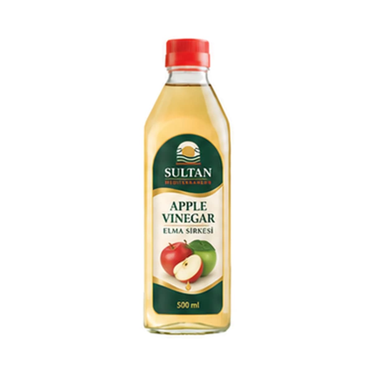 Sultan Apple Vinegar 500 ml x 12 Glass Bottle