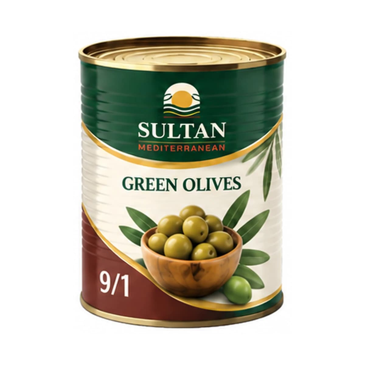 Sultan Green Olives 9/1 x 2 Tin
