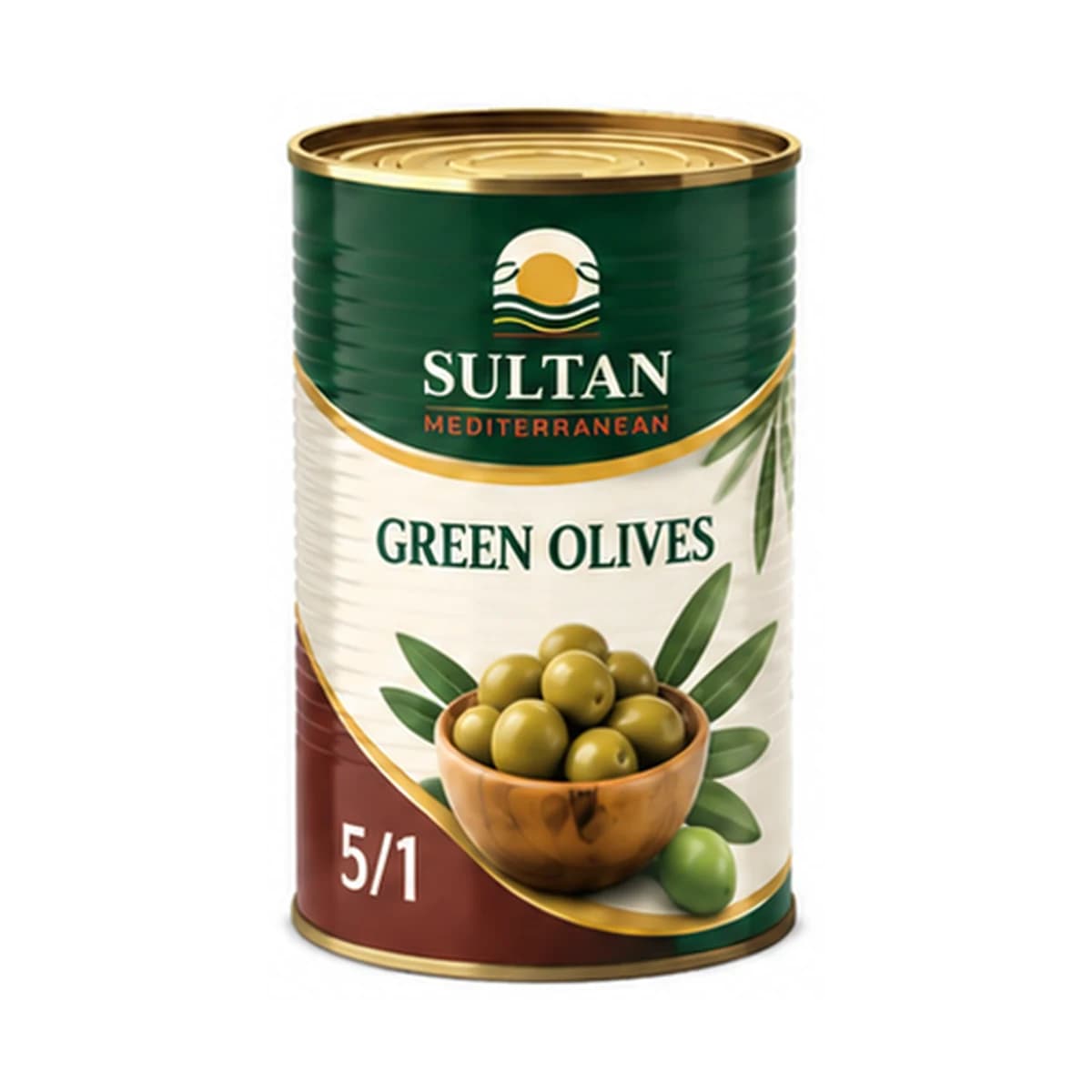 Sultan Green Olives 5/1 x 4 Tin