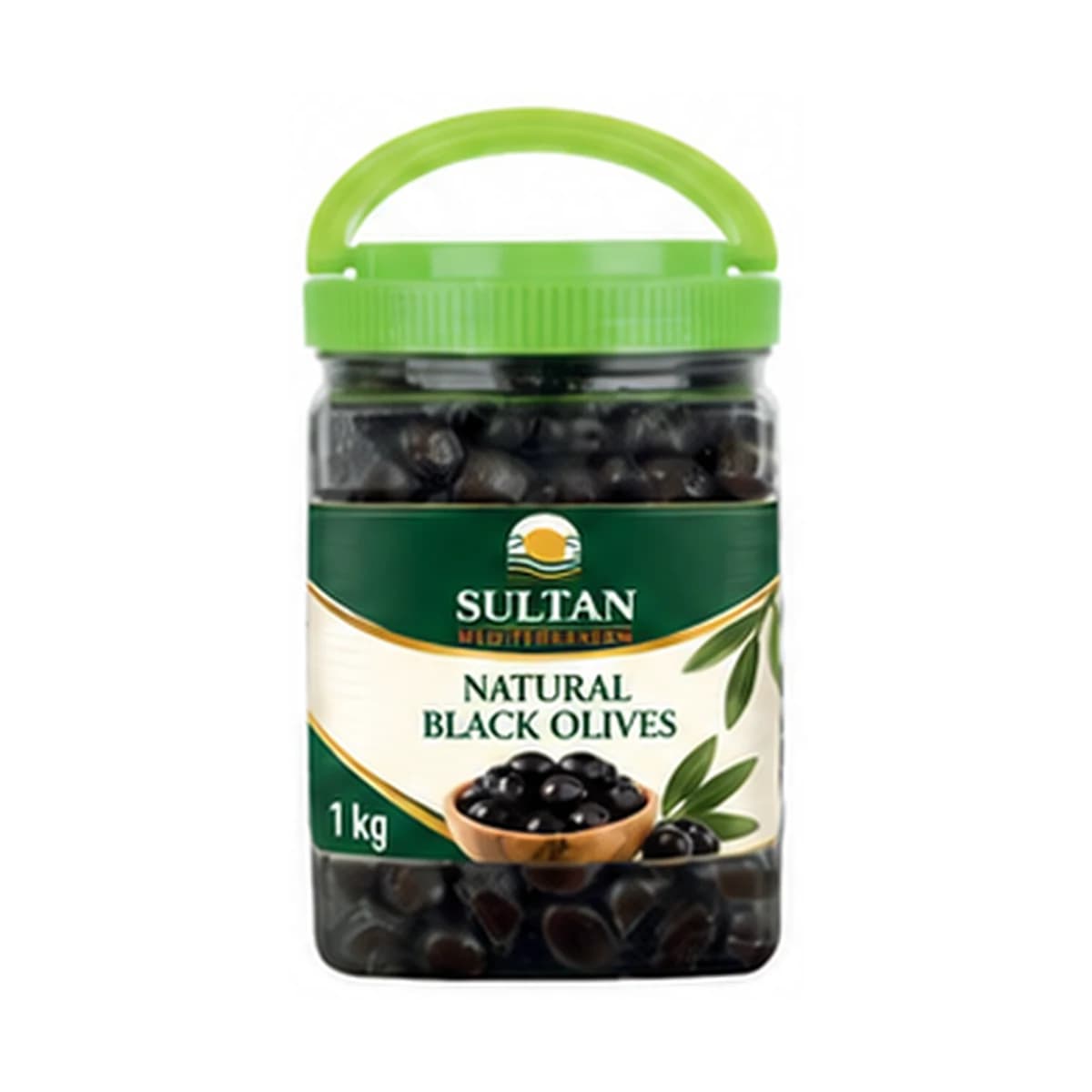 Sultan Natural Black Olives 1 kg x 6 PET Jar