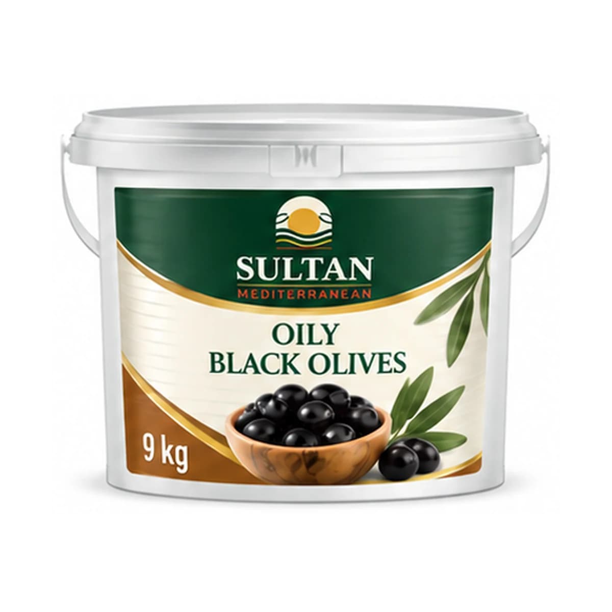 Sultan Black Olives 9 kg x 1 Bucket
