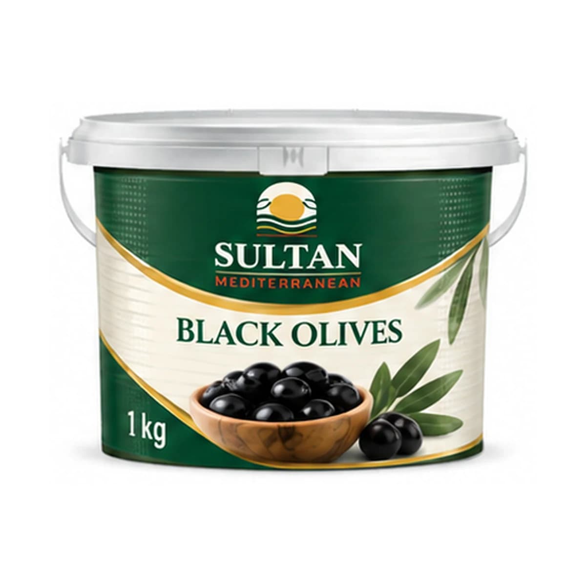 Sultan Black Olives 1 kg x 4 Bucket