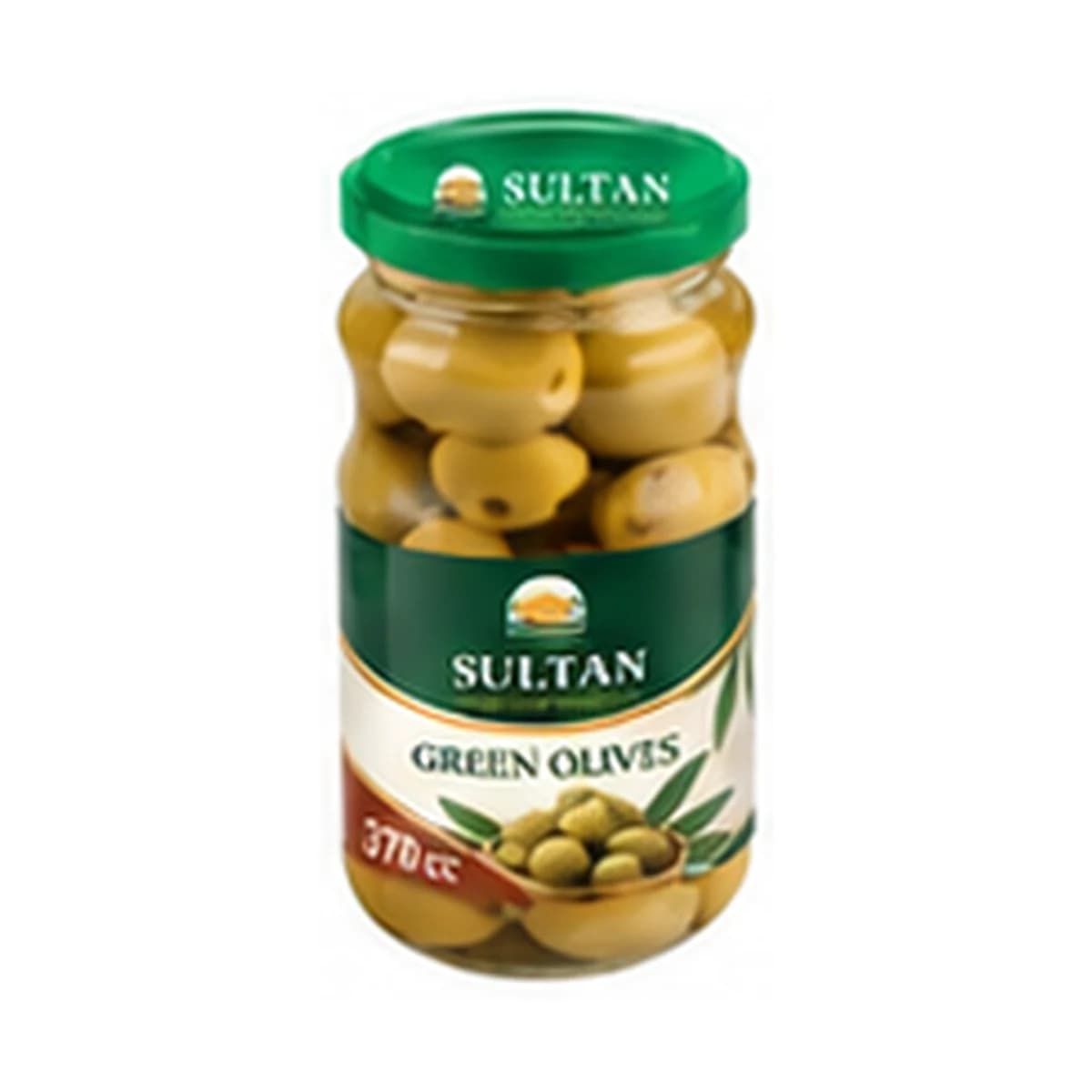 Sultan Green Olives 370 cc x 12 Glass Jar