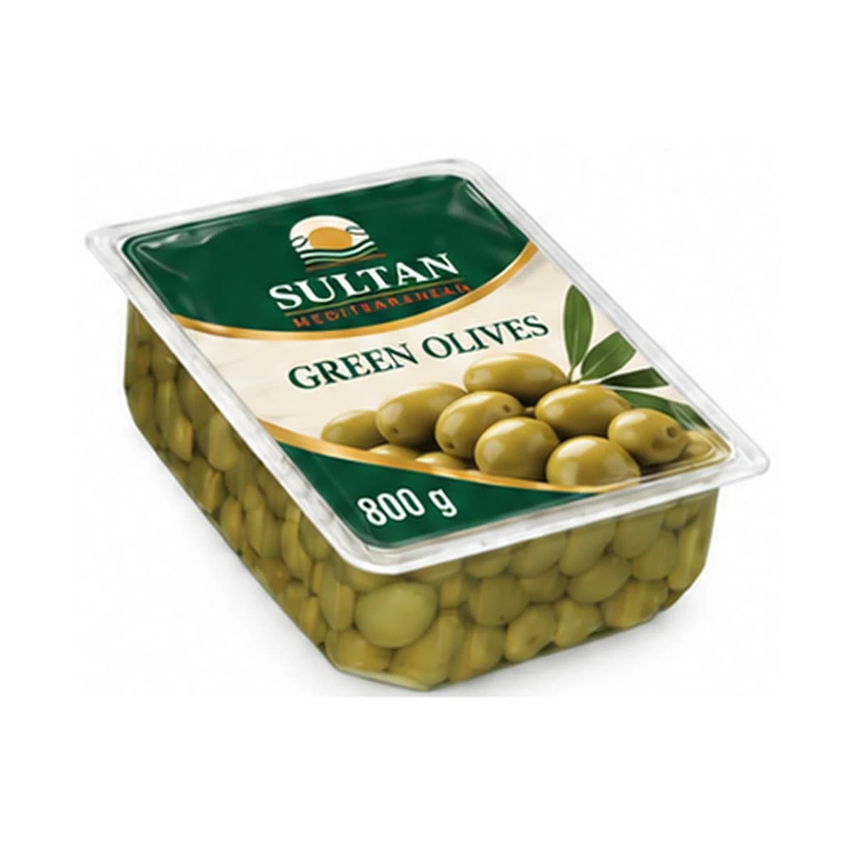 Sultan Green Olives 800 gr x 12 Vacuum