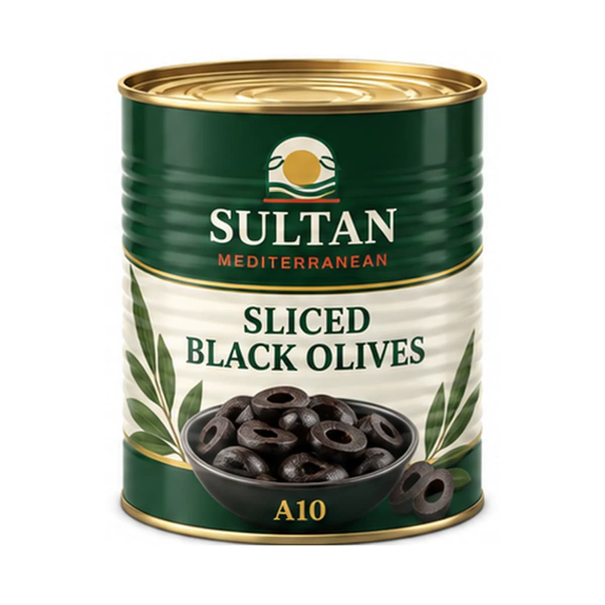 Sultan Sliced Black Olives A10 x 4 Tin