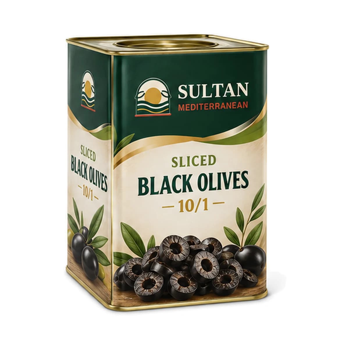 Sultan Light Black Olives 5/1 x 4 Tin