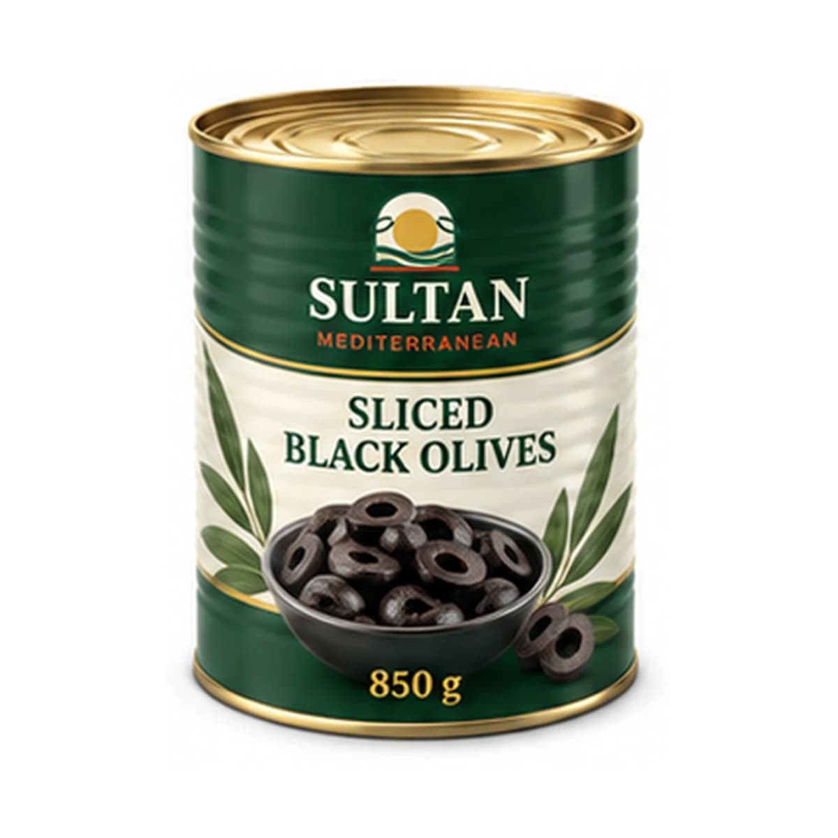 Sultan Sliced Black Olives 1/1 x 12 Tin