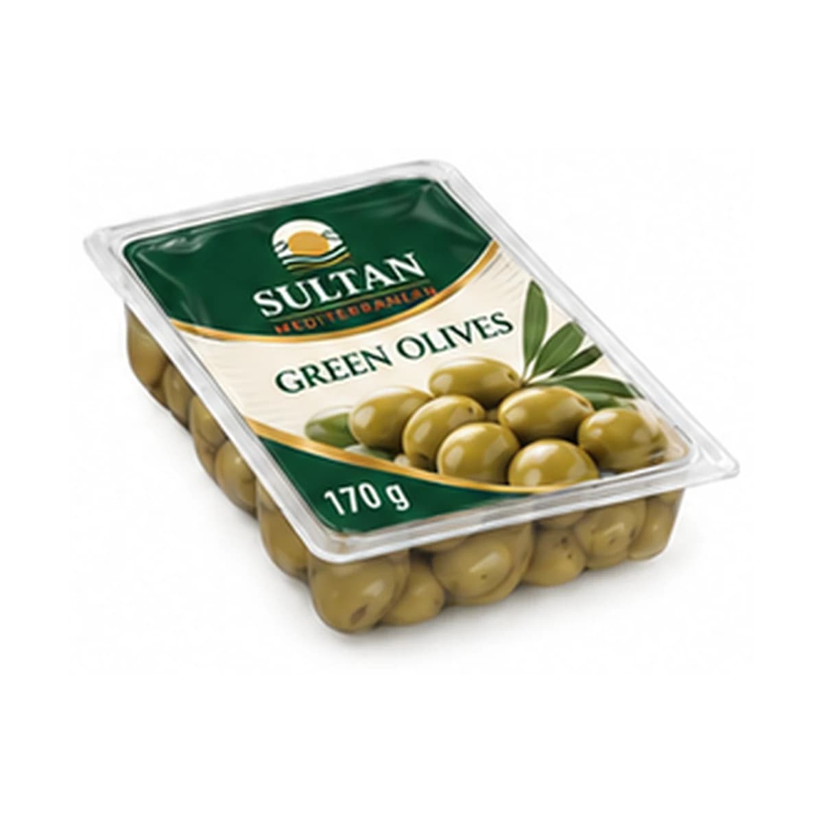 Sultan Green Olives 170 gr x 48 Vacuum