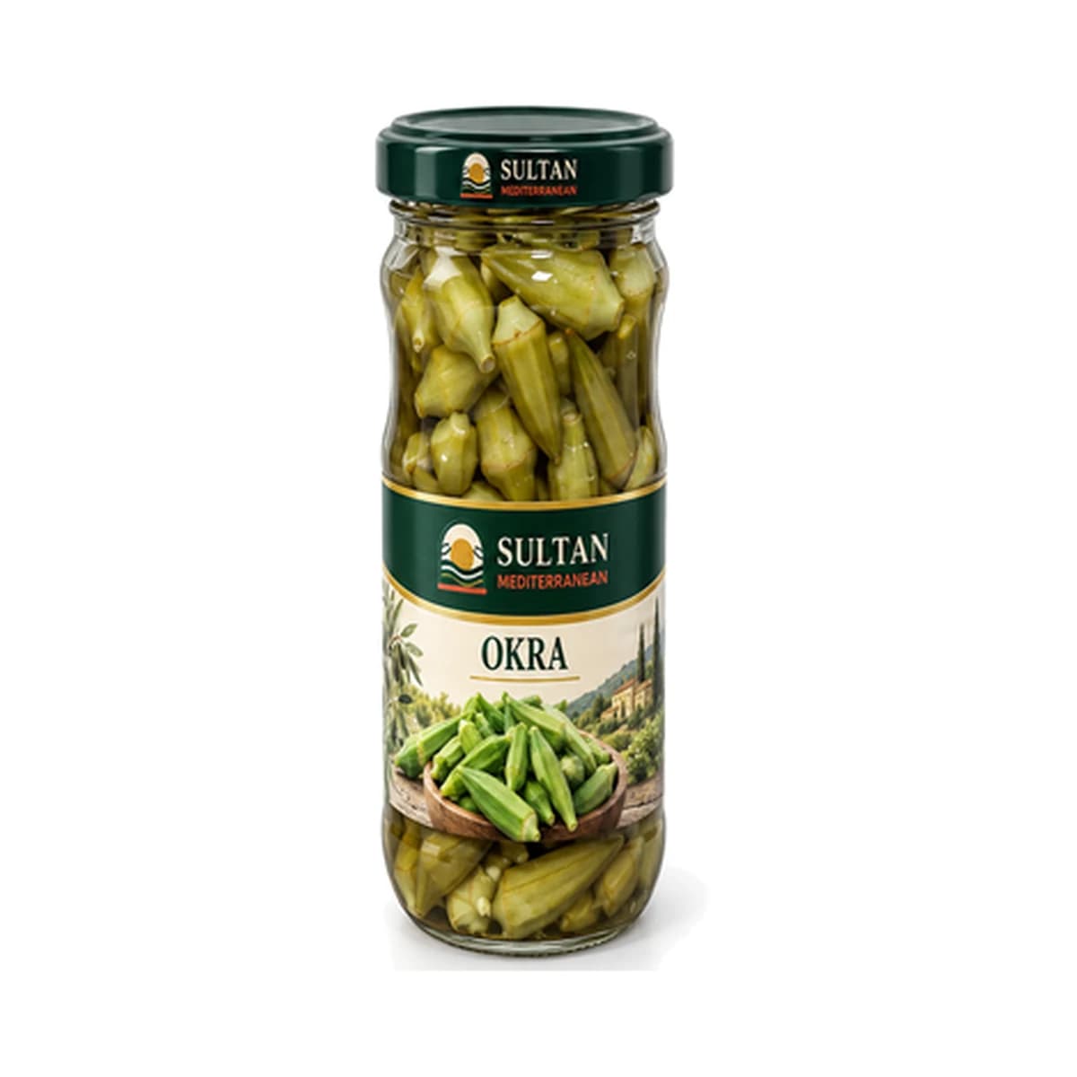 Sultan Okra 660 cc x 12 Glass Jar