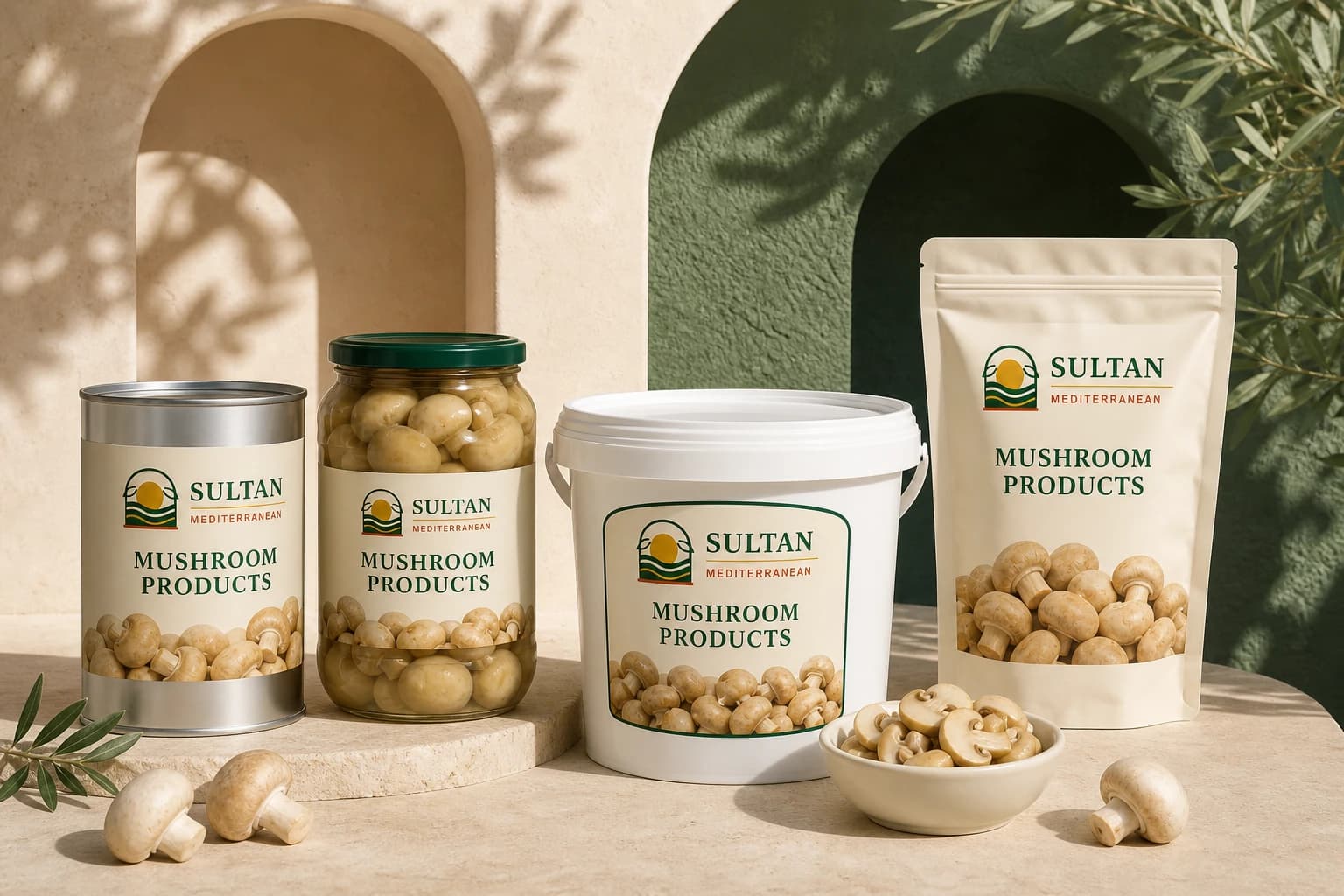 Pilzprodukte packaging collection