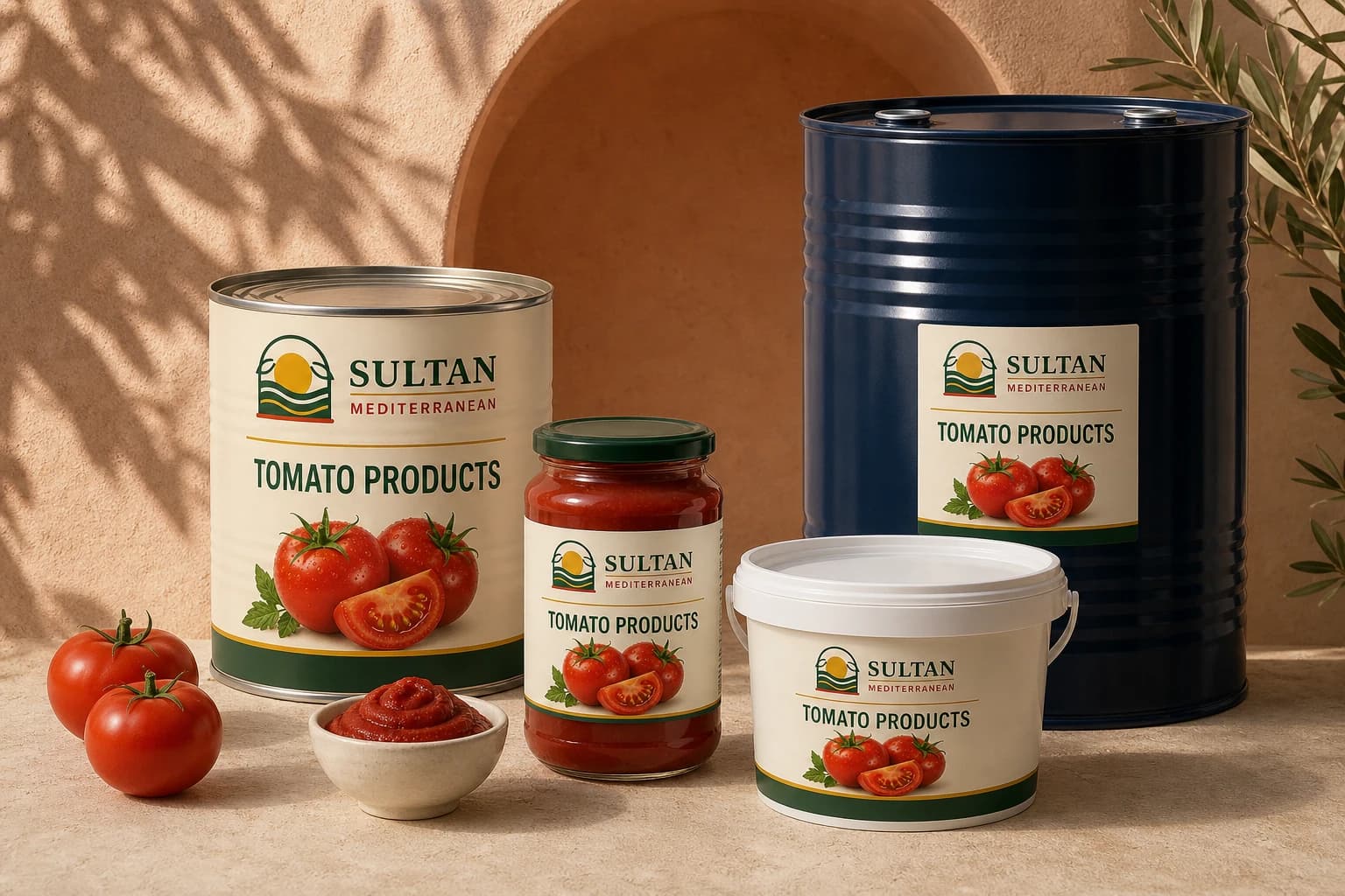 Tomatenprodukte packaging collection