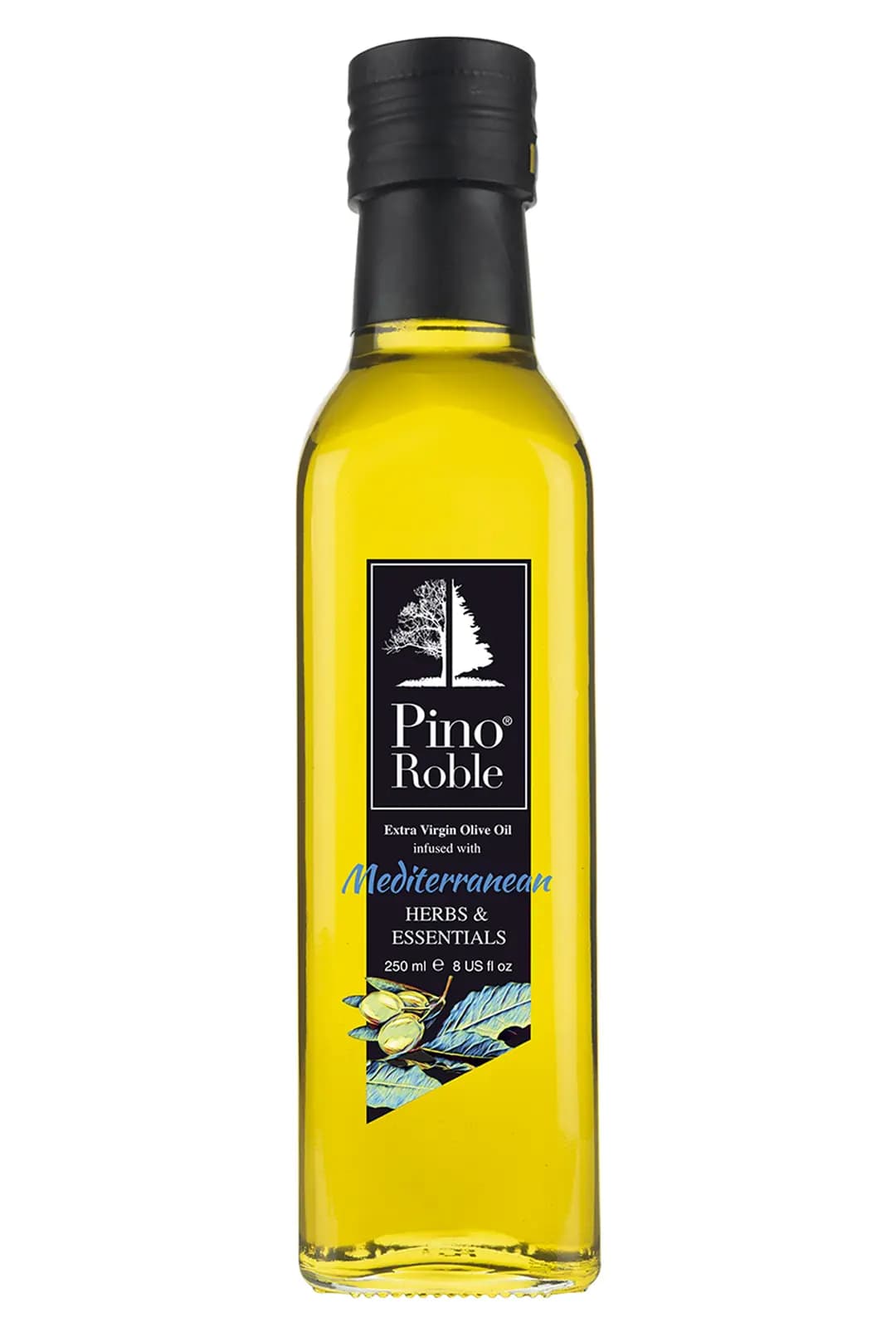 PinoRoble Mediterranean Mix Akdeniz Bitkileri Sızma Zeytinyağı 250 ml – Defne, Biberiye, Kekik Taneli