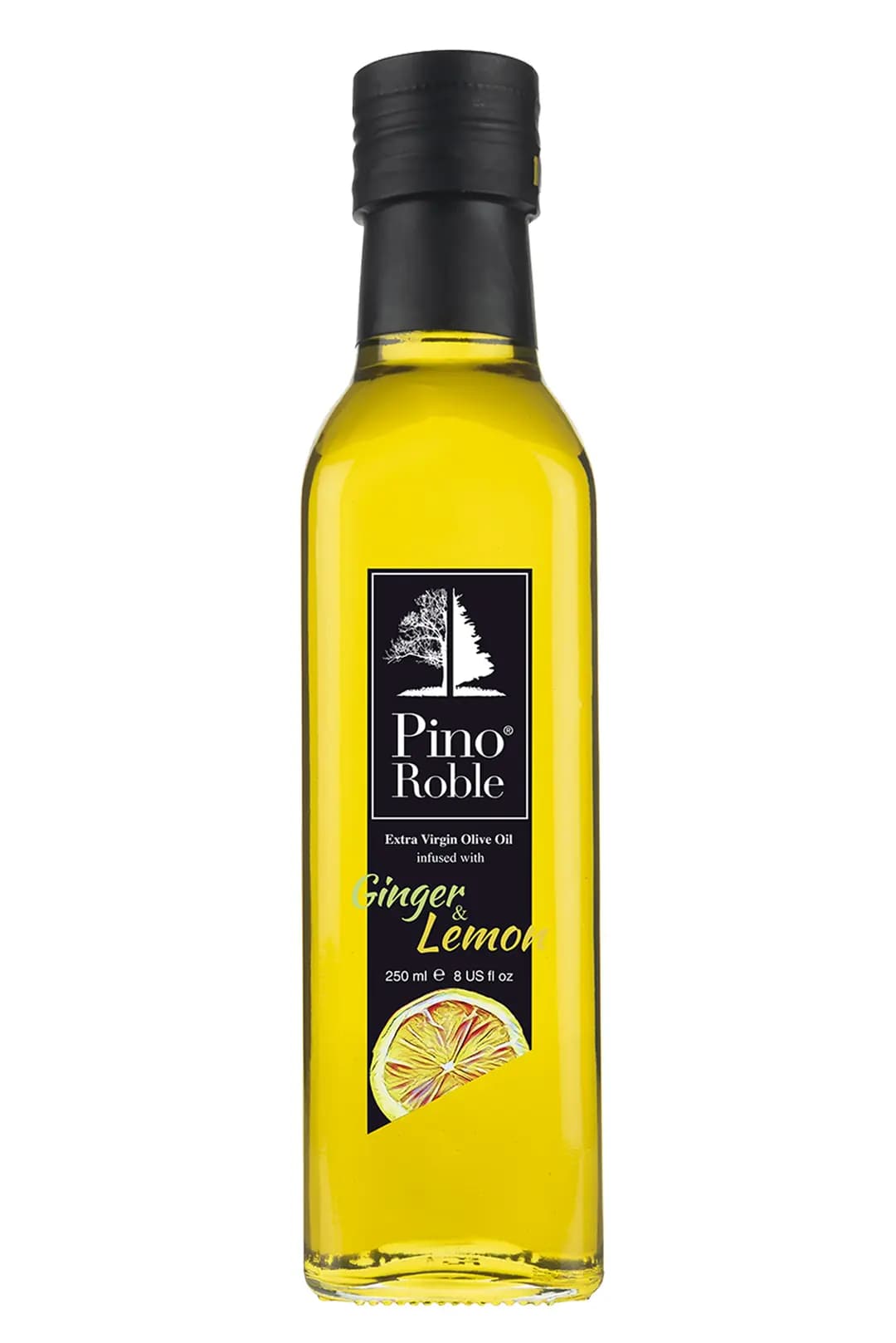 PinoRoble Zencefil ve Limonlu Sızma Zeytinyağı 250 ml – Esansiyel Yağlı, Gurme Salata Sosu