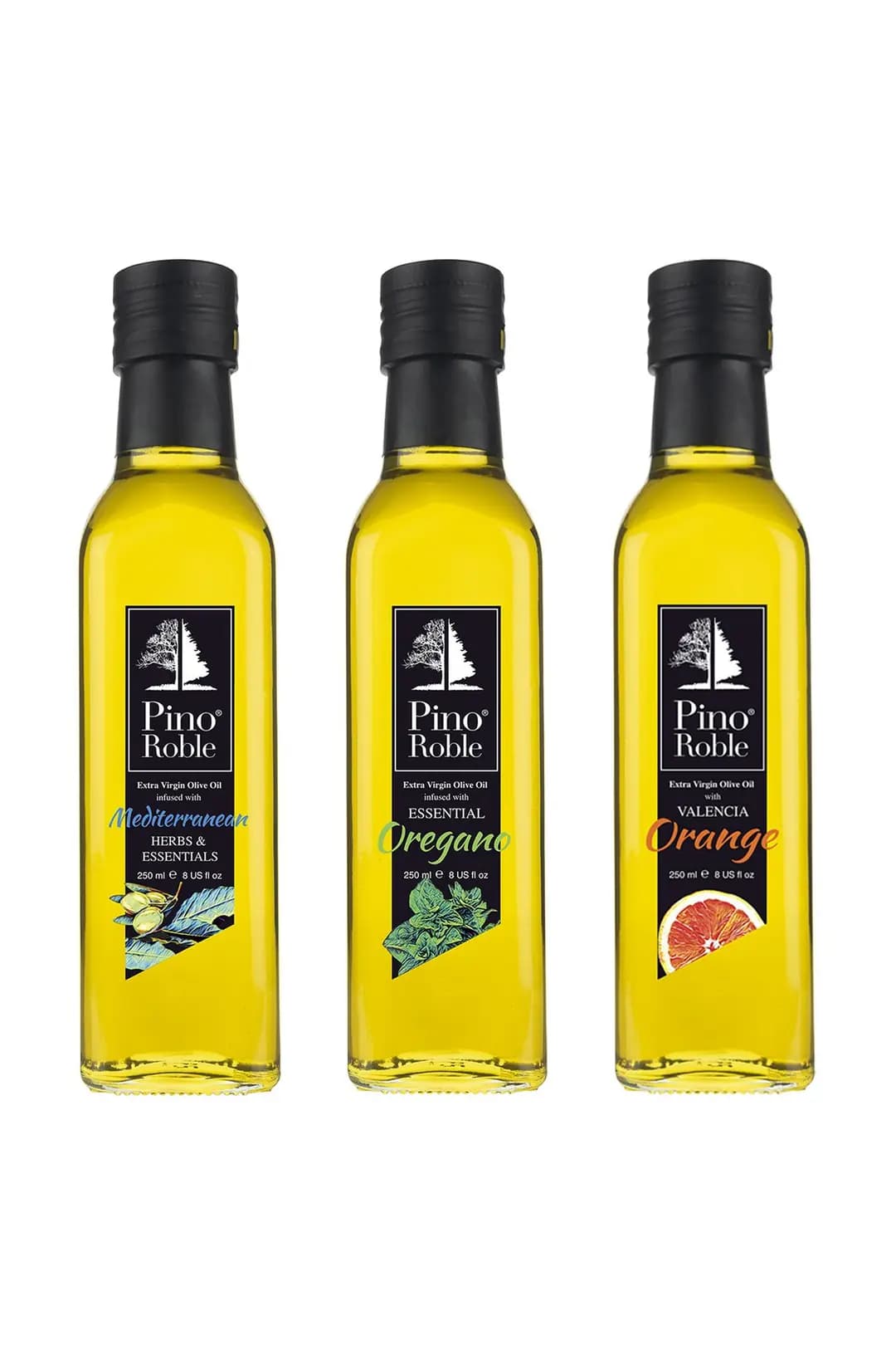 PinoRoble Mediterranean & Kekik & Valensiya Portakalı Sızma Zeytinyağı Gurme Set