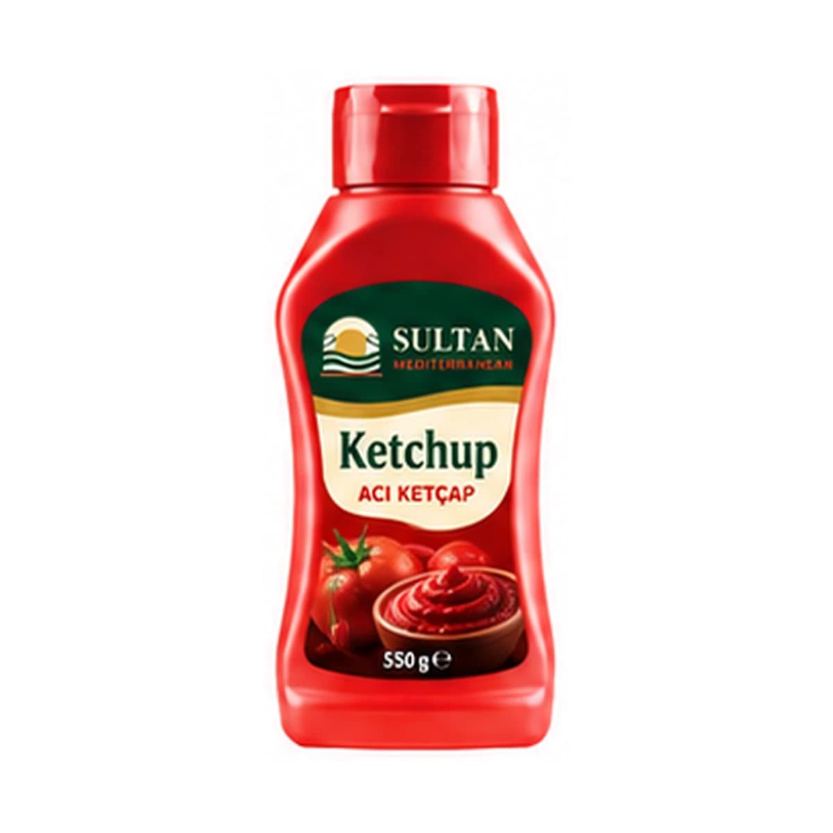Sultan Ketchup Hot 550 gr x 12 PET Bottle